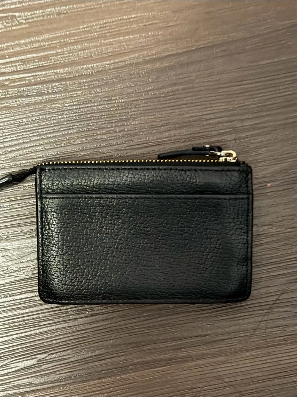 Kate Spade New York Black Pebbled Leather Card Key Holder